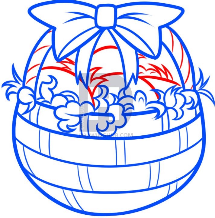 712x720 How To Draw An Easter Basket, Step