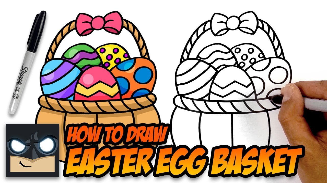 1280x720 How To Draw Easter Basket Step