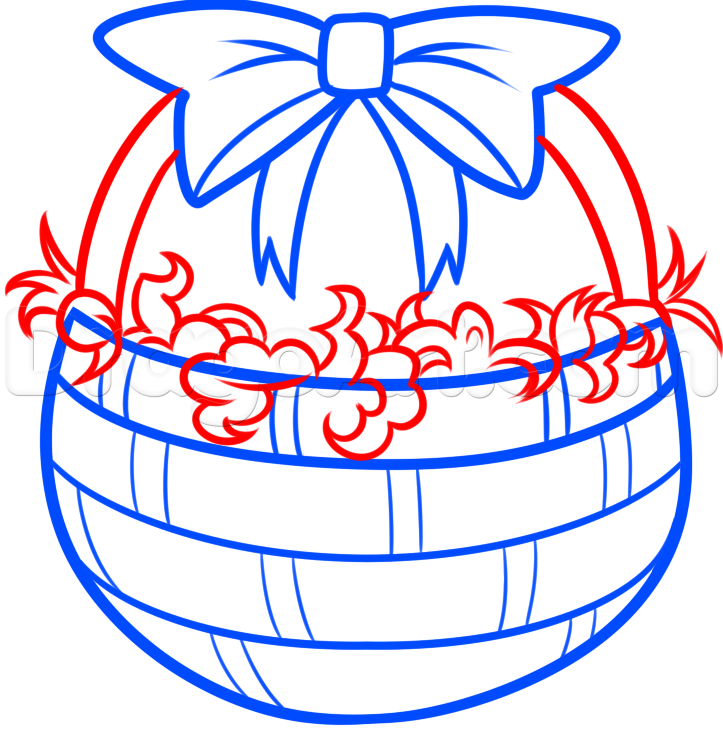 723x731 How To Draw An Easter Basket, Step