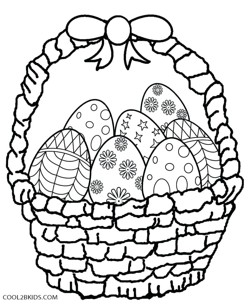 800x968 Easter Basket Coloring Pages Spring Egg Coloring