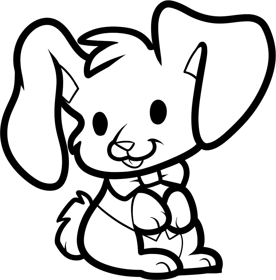 958x972 Easter Bunny Cartoon Drawings Happy Easter