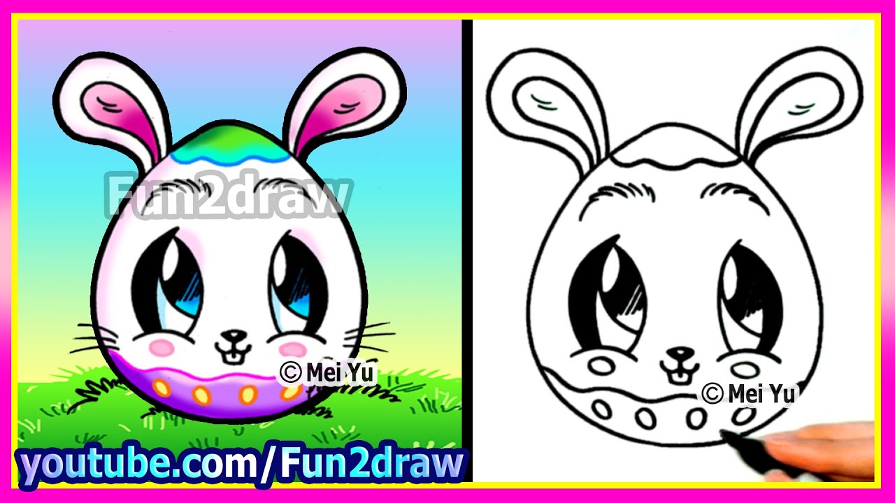 1280x720 How To Draw A Bunny Egg
