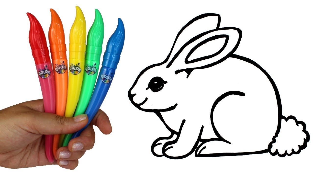 1280x720 Easter Bunny Drawing And Coloring With Surprise Toys How To Draw
