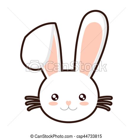 450x470 Easter Bunny Face Bunny Whiskers Vector Illustration