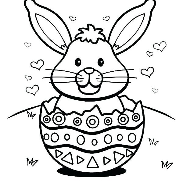 600x600 Easter Bunny Pictures To Colour Easter Bunny Face Drawing