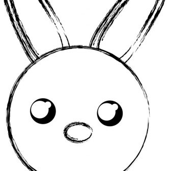 336x336 Simple Bunny Face Drawing Of A Cartoon Cute Rabbit Bugs Carmi