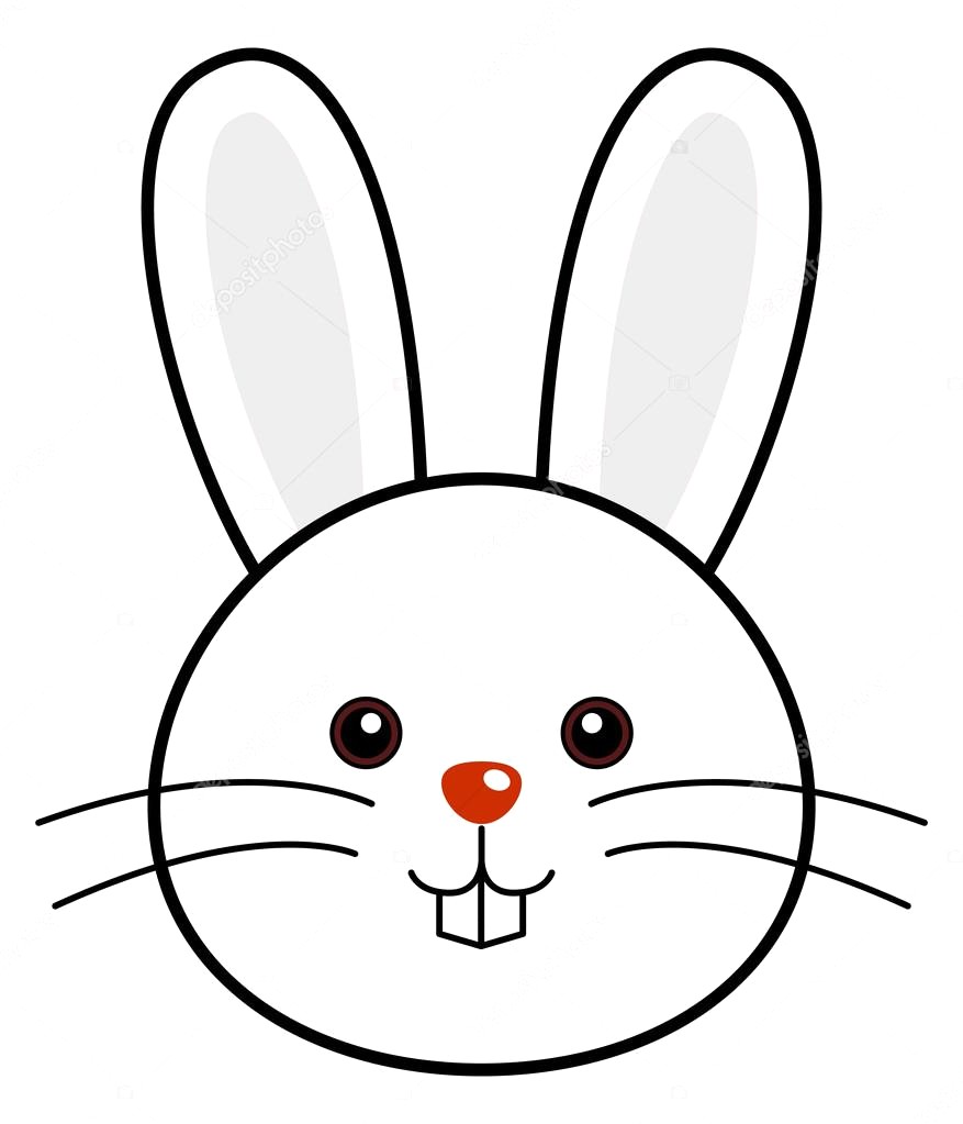 877x1023 Cartoon Bunny Face