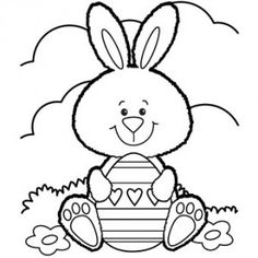 236x236 Easter Printable Coloring Pages Easter Eggs And Bunnies To Color