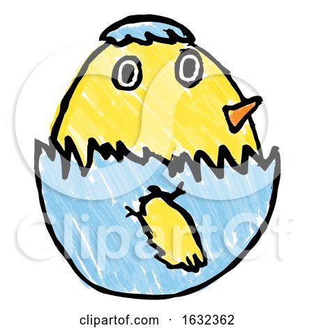 450x470 Cute Easter Chick Childs Drawing