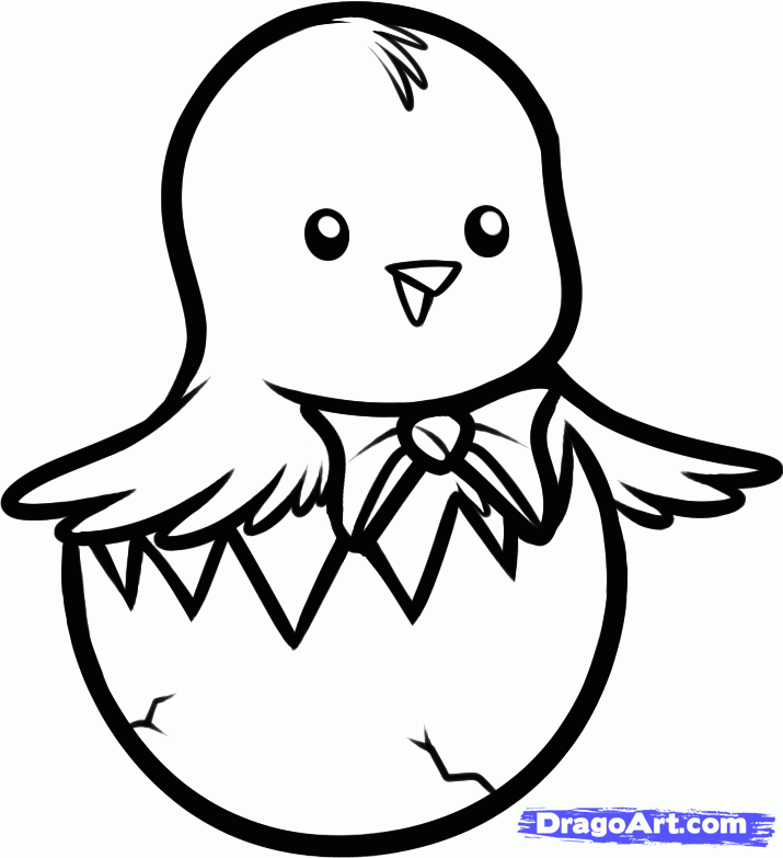 715x783 Easter Chick Drawings Merry Christmas And Happy New Year