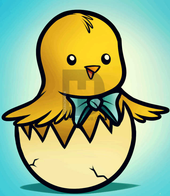 723x833 how to draw an easter chick, easter chick, step