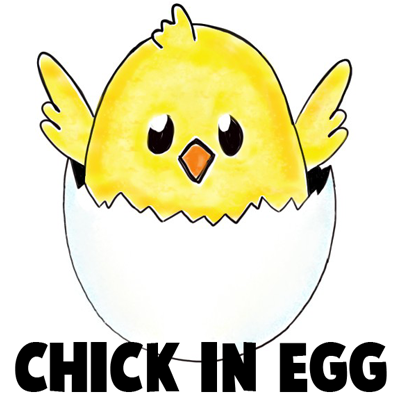 400x400 How To Draw A Baby Chick In An Egg Shell For Easter Drawing