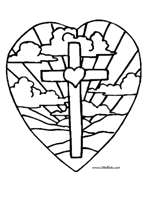150x200 Easter Cross Coloring Pages Printable For Kids