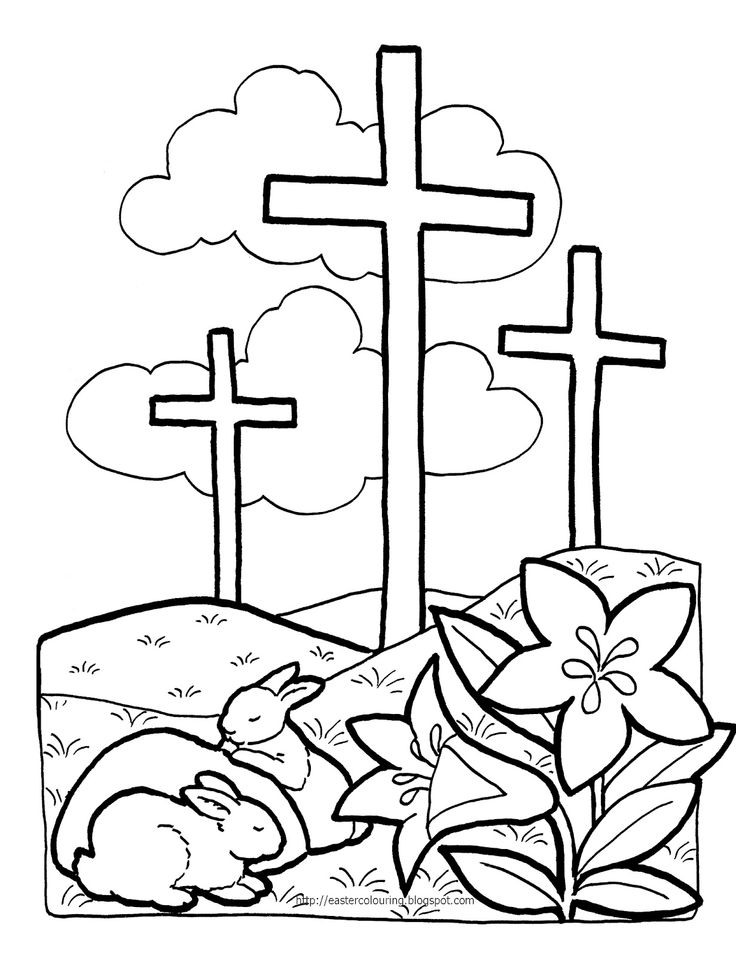 736x956 Easter Cross Coloring Pages Hd Easter Images
