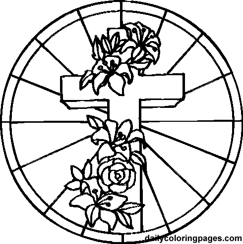 490x493 Free Easter Cross Coloring Pages