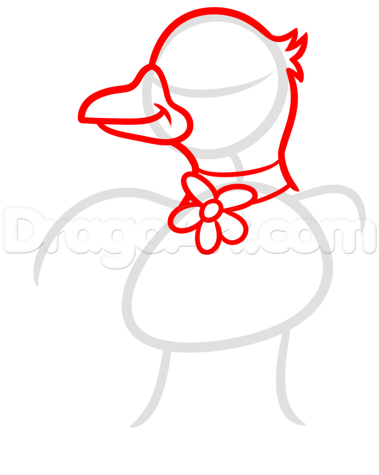 763x955 Draw An Easter Duckling, Step