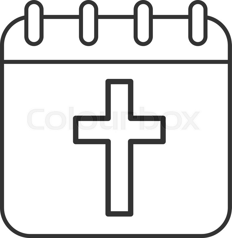 777x800 Easter Day Linear Icon Thin Line Stock Vector Colourbox