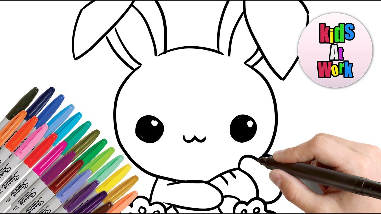 1280x720 How To Draw An Easter Bunny For Easter Egg Hunt Drawing