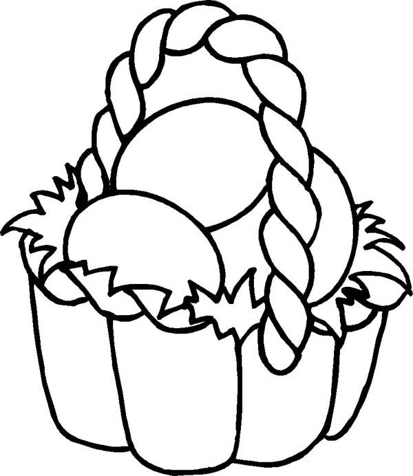 600x692 Easter Basket Drawing Hd Easter Images