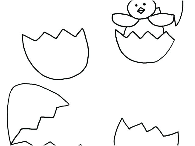 640x480 Easter Egg Drawing Template
