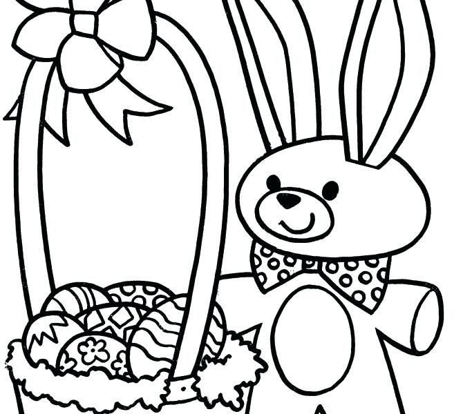 670x600 Easter Bunny Printable Coloring Pages To Color Bunny And Eggs