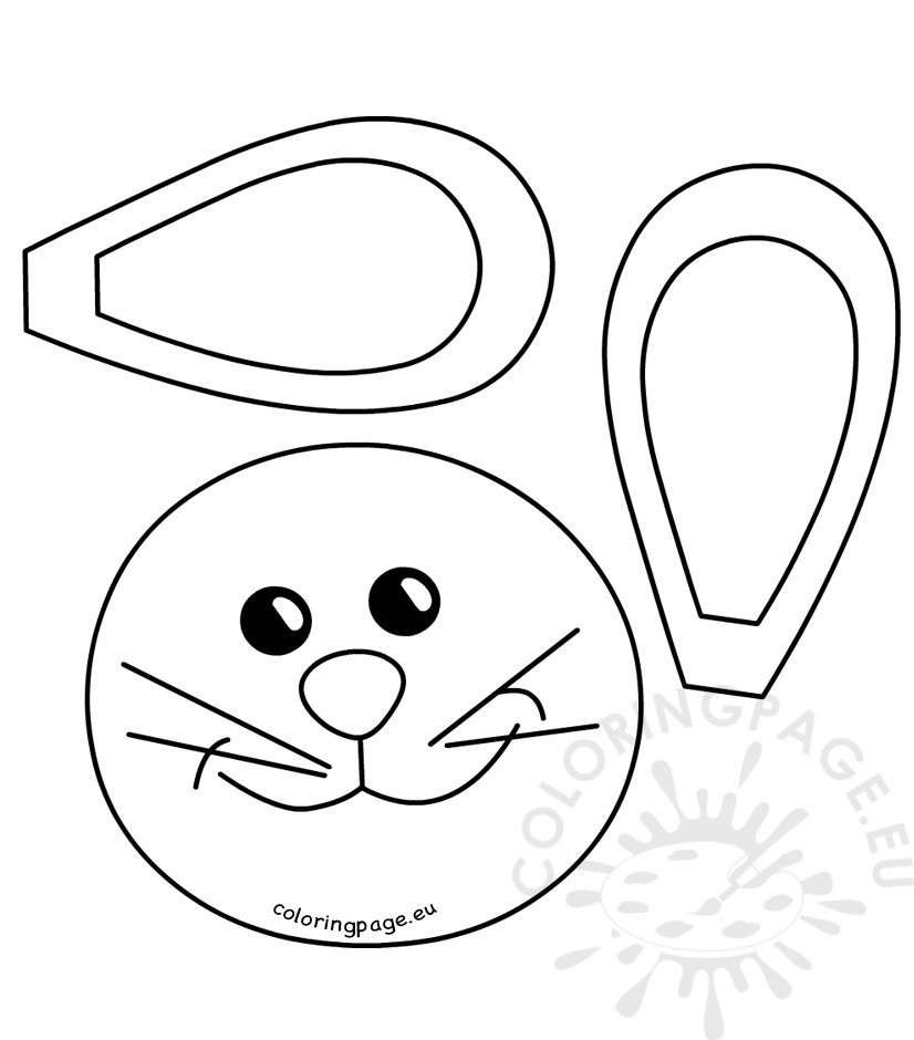 826x940 Easter Bunny Face Pattern Coloring Page