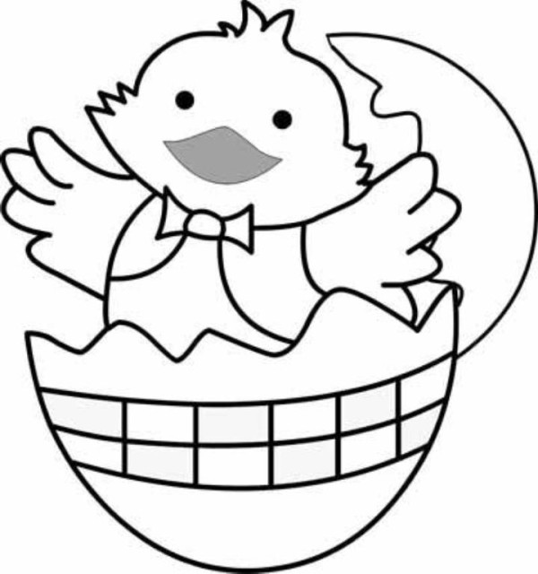600x640 Easter Drawings Free Download