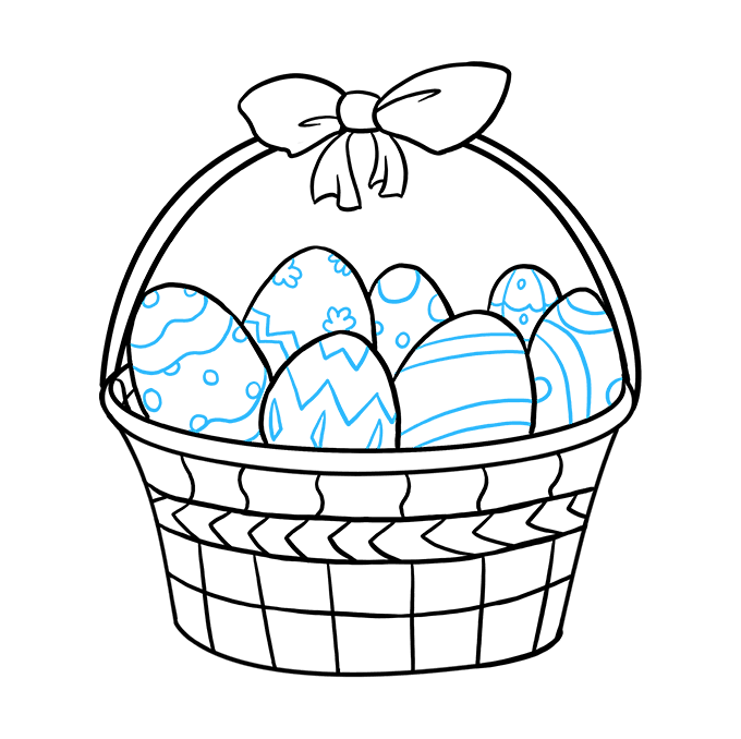 680x678 Best Easter Drawing Images Of Eggs Bunny