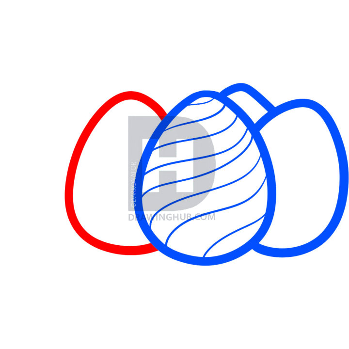 720x720 How To Draw Easter Eggs For Kids, Step