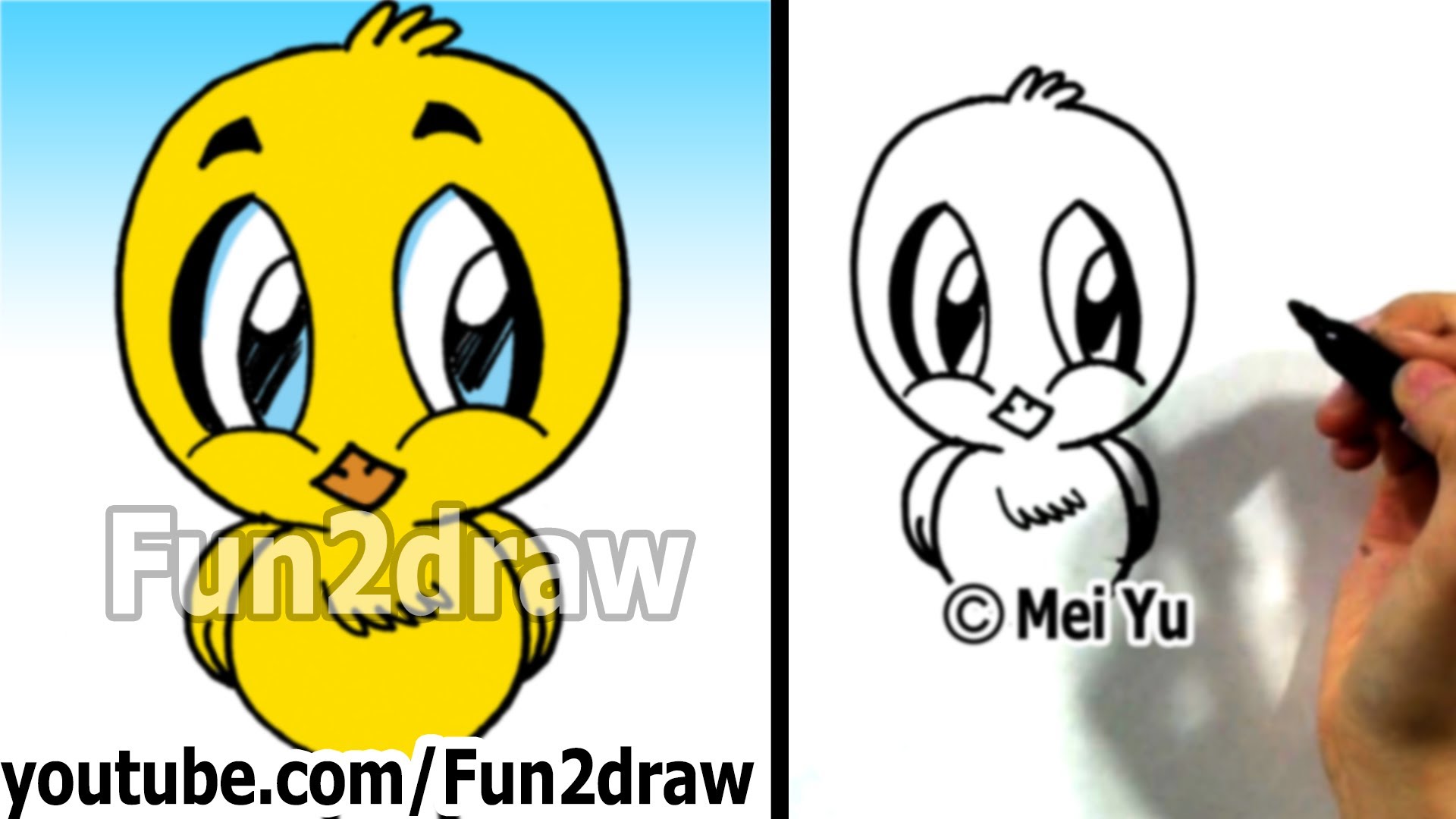 1920x1080 How To Draw A Cartoon Chick How To Draw Cute Kawaii Animals