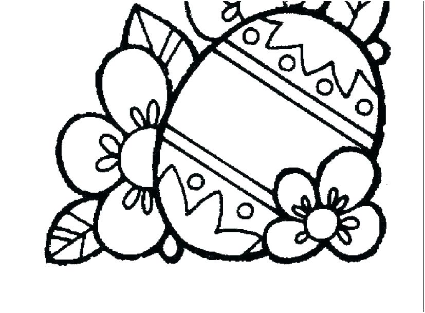 827x609 Coloring Easter Egg Basket Of Eggs Decorated With Temporary