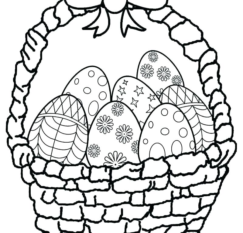 800x768 Coloring Pages For Easter Kids Coloring Pages Eggs Easter Basket
