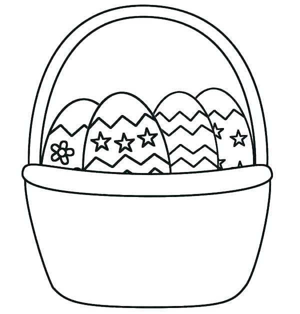 600x628 Easter Basket Coloring Pages Elegant Egg Coloring