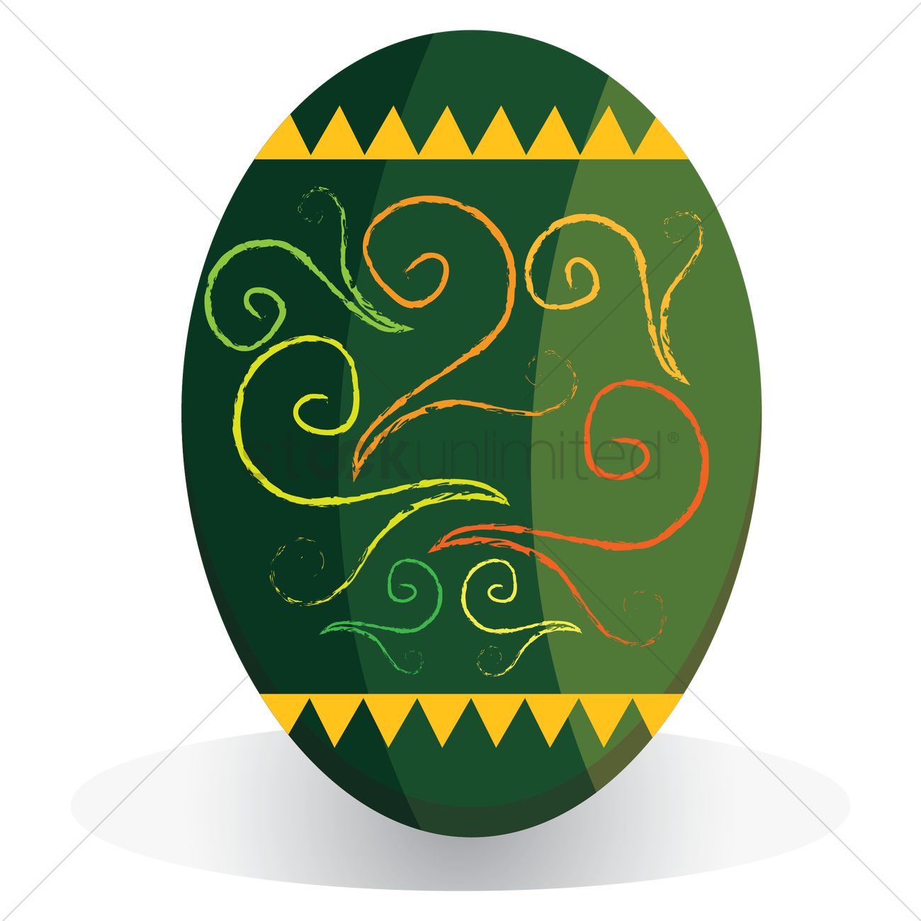 1300x1300 Easter Egg Drawing Design Vector Image