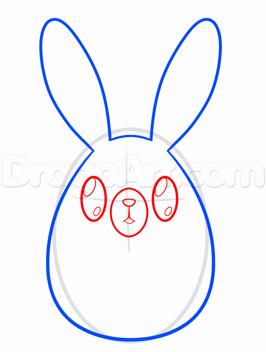 1051x1386 Draw An Easter Egg Bunny, Step