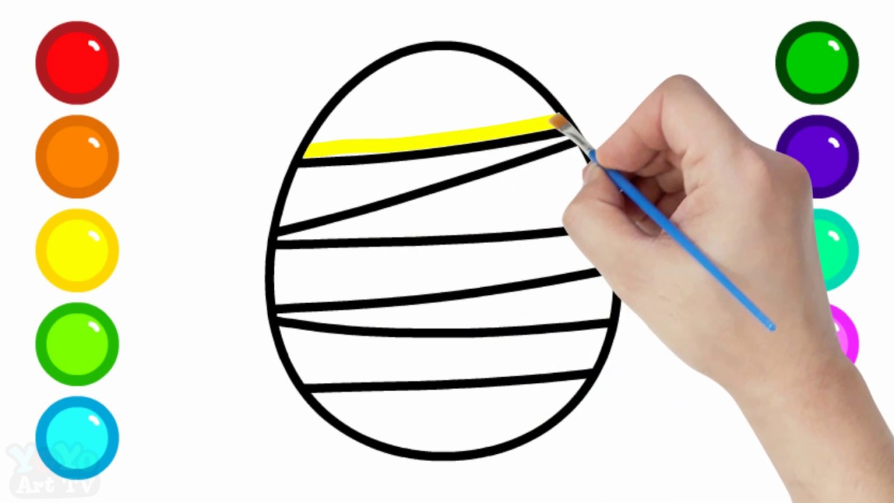 1280x720 How To Coloring Easter Egg Painting For Toddlers And Drawing