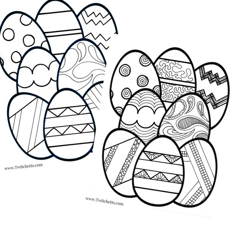 800x800 Printable Easter Egg Coloring Pages For Kids Printable Easter Etsy