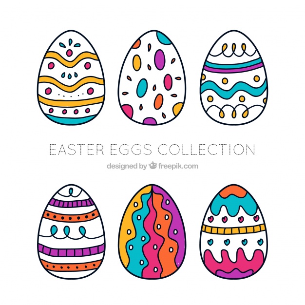 626x626 Hand Drawn Easter Egg Collection Vector Free Download