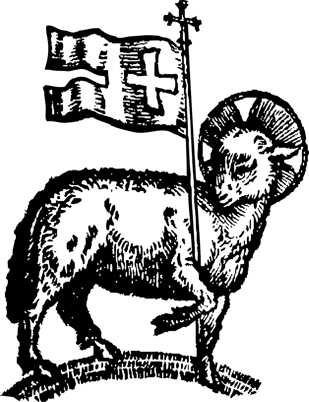 985x1280 Paschal Lamb, Easter, Lamb, Flag, Holidays