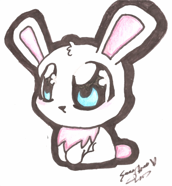 600x648 Cute Bunny Drawing Rabbit At Getdrawings Com Free For Personal Use