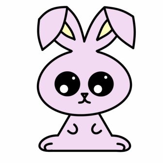 336x336 Bunny Rabbit Line Easter To Draw Cartoon Easy Images Carmi Chaelinn