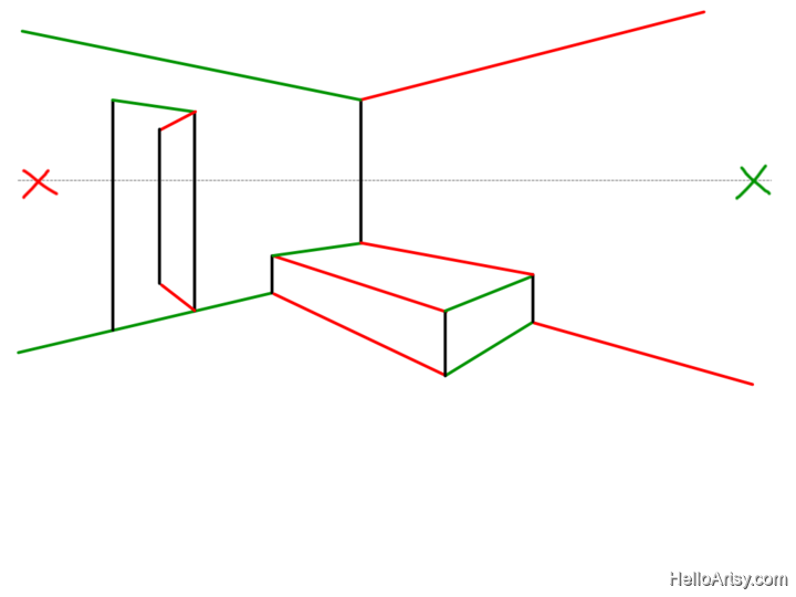 Easy 2 Point Perspective Drawing