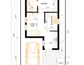 270x210 House Plan For A Small Space Ground Floor + Floors Freelancer
