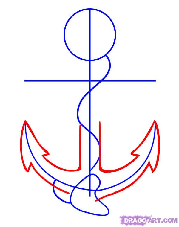 Easy Anchor Drawing | Free download on ClipArtMag
