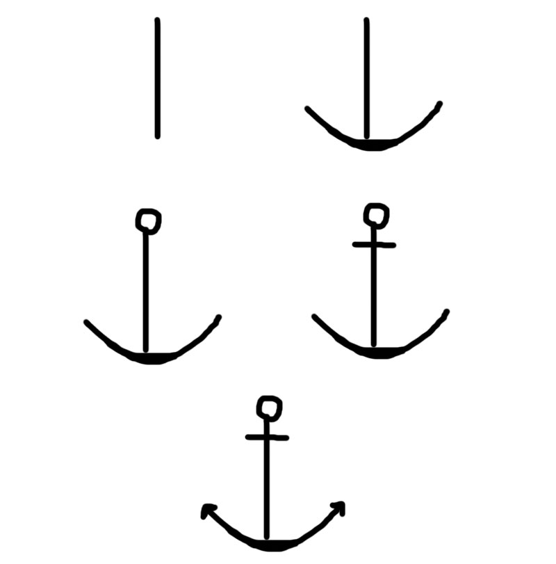 800x811 Anchor Drawing Easy For Free Download