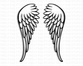 Easy Angel Wings Drawing | Free download on ClipArtMag
