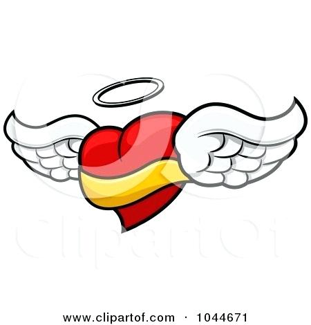 450x470 Hearts With Wings Drawings