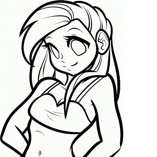 512x512 How To Draw Easy Anime Girl Easy Drawing Anime Girl