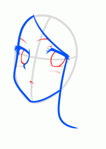 214x302 How To Draw A Simple Anime Girl, Step