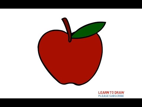 480x360 How To Draw A Apple Step